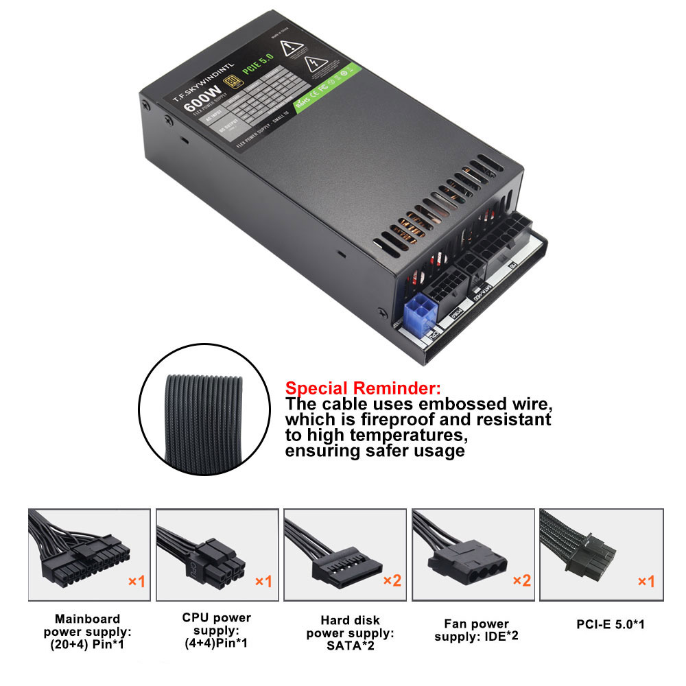 ATX 3.0 PCI-E Gen5 Flex ATX Mo - Flex Atx Power Supply 600W 1U avis et prix